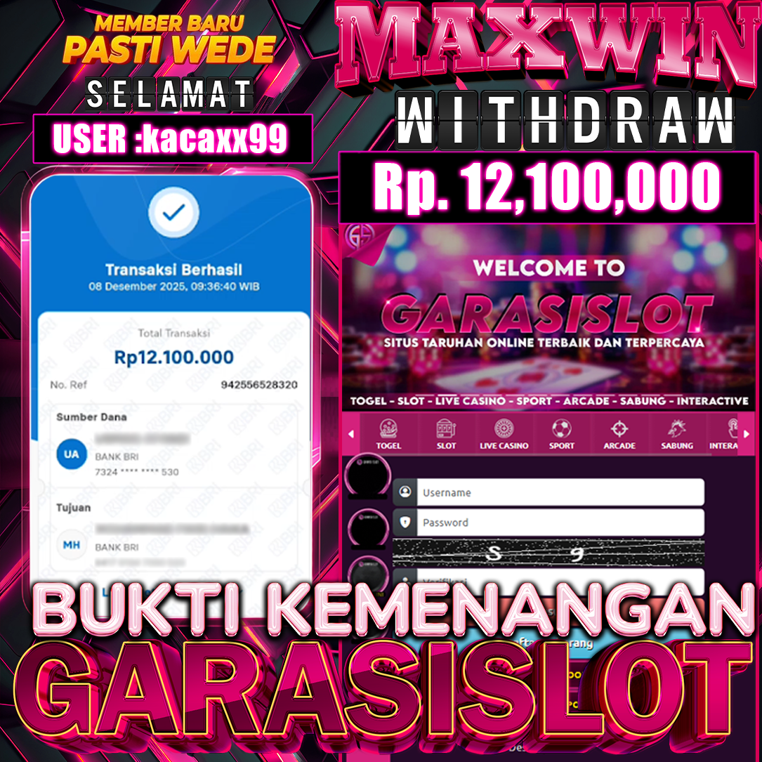 GARASISLOT Bukti kemenangan Joker's Jewels
