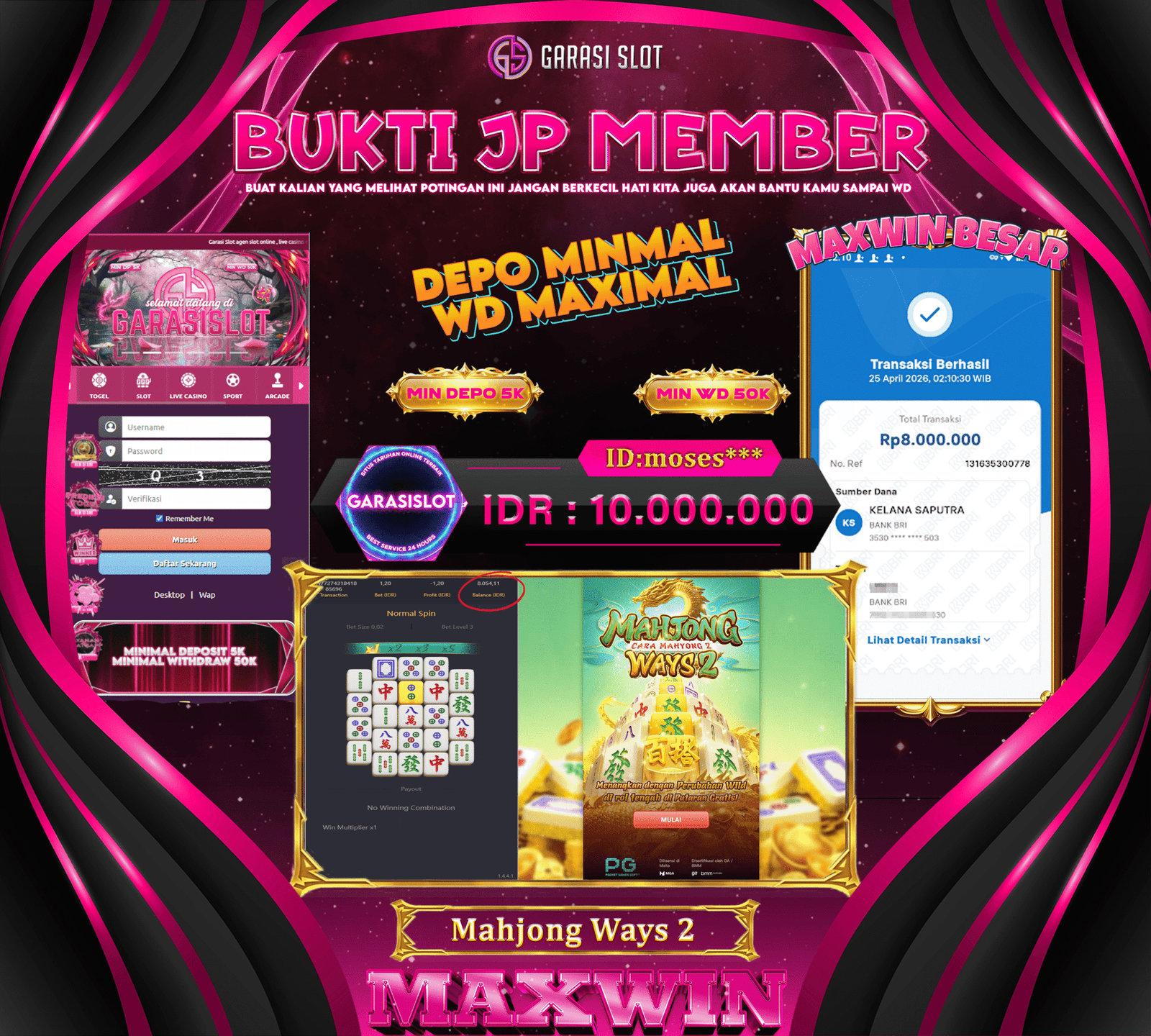 GARASISLOT Bukti Kemenangan Mahjong Ways 2