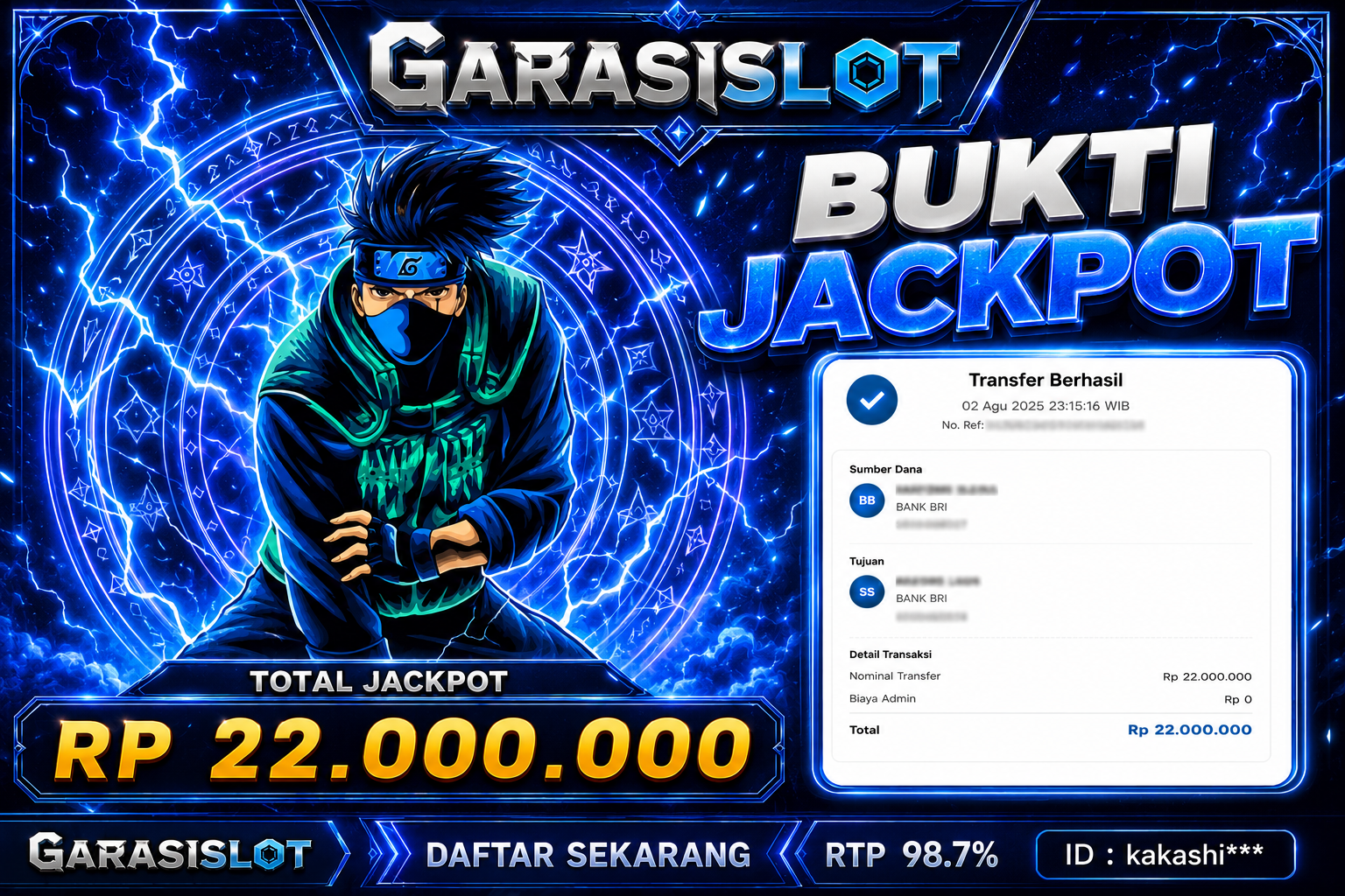 GARASISLOT Bukti Menang Bermain Gates of Olympus 1000
